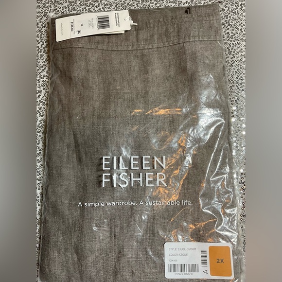 Eileen Fisher Organic Linen Square Neck Dress - Picture 4 of 7